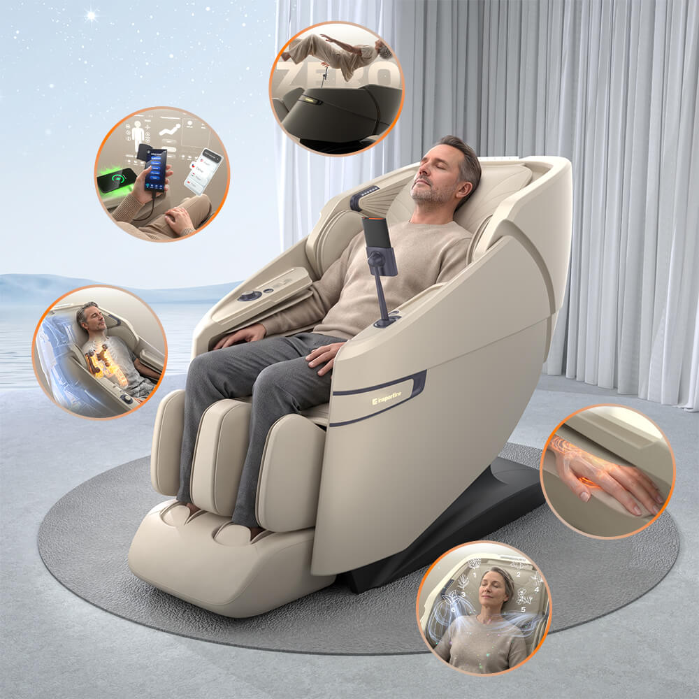 4D masážní křeslo inSPORTline Salvenza béžová