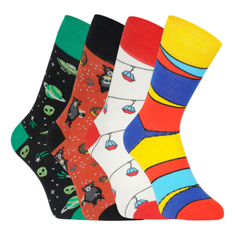 4PACK ponožky crazy Bellinda vícebarevné (BE481044-006)
