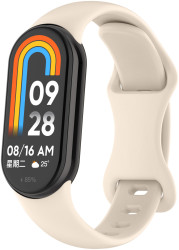 4wrist Řemínek ze silikonu pro Xiaomi 9 a 8 - Krémová