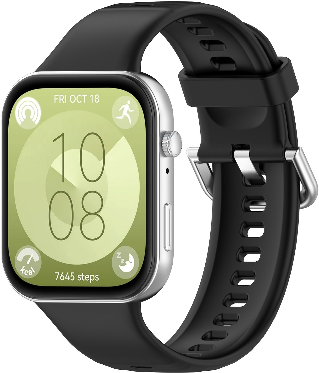 4wrist Silikonový řemínek pro Huawei Fit 3 - Black