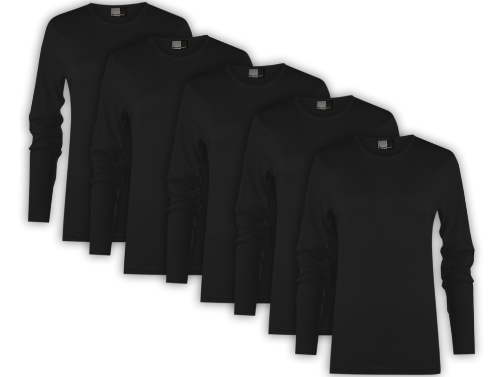5 Pack Interlock-T dámské tričko s dlouhým rukávem