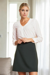 60086 Dewberry Knee Length Bell Skirt-GREEN