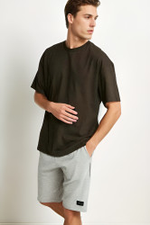 75226 Dewberry Mens Oversized Fit Crew Neck T-Shirt-BLACK