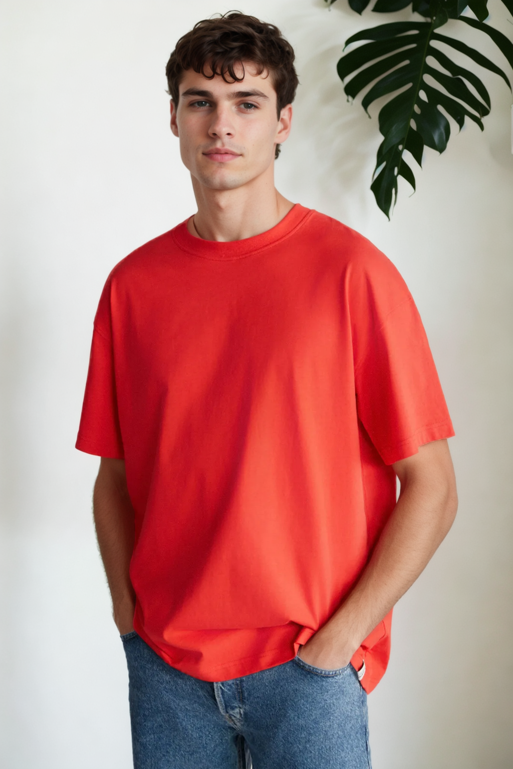 75226 Dewberry Mens Oversized Fit Crew Neck T-Shirt-NAR