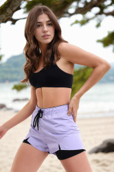85389 Dewberry Womens Swim Shorts with Inner Tights-MOR
