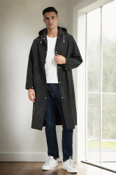 89028 Dewberry Waterproof Windproof Mens Raincoat-BLACK