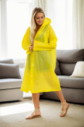 89762 Dewberry Waterproof Windproof Womens Raincoat-YELLOW