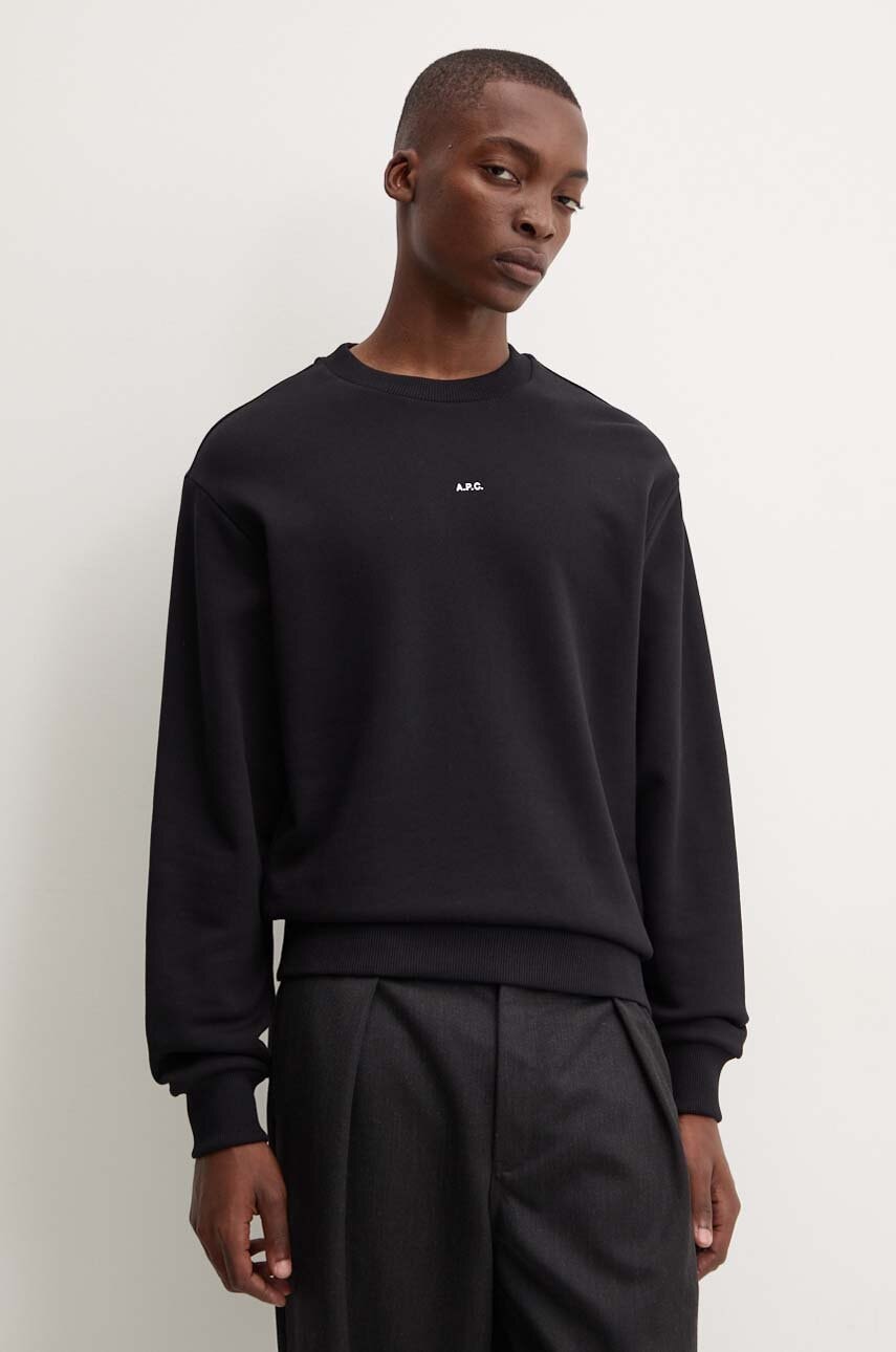 A.P.C.  Bavlněná mikina  sweat boxy micro logo GOTS