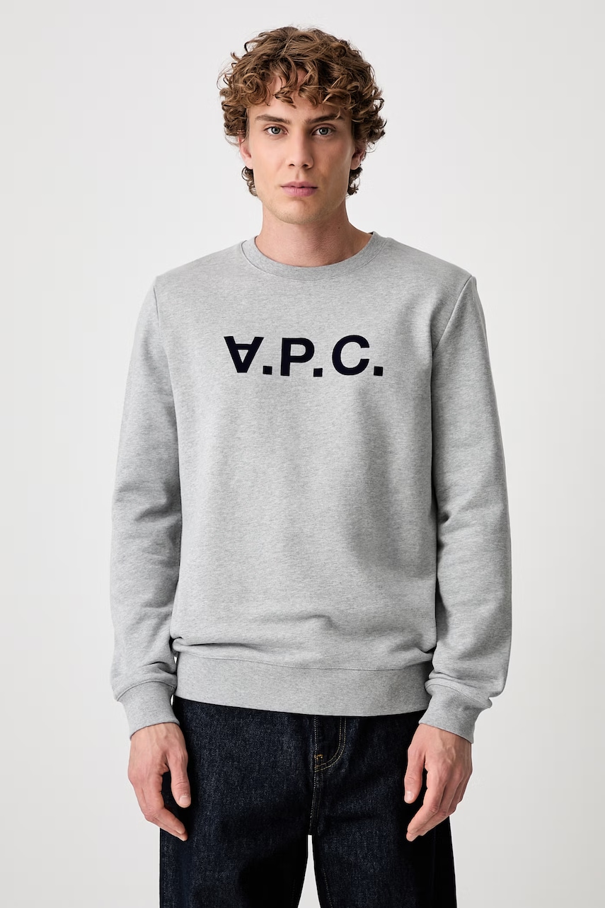 A.P.C.  mikina pánská bavlněná Bluza  Sweat Vpc COECQ-H27378 BLACK