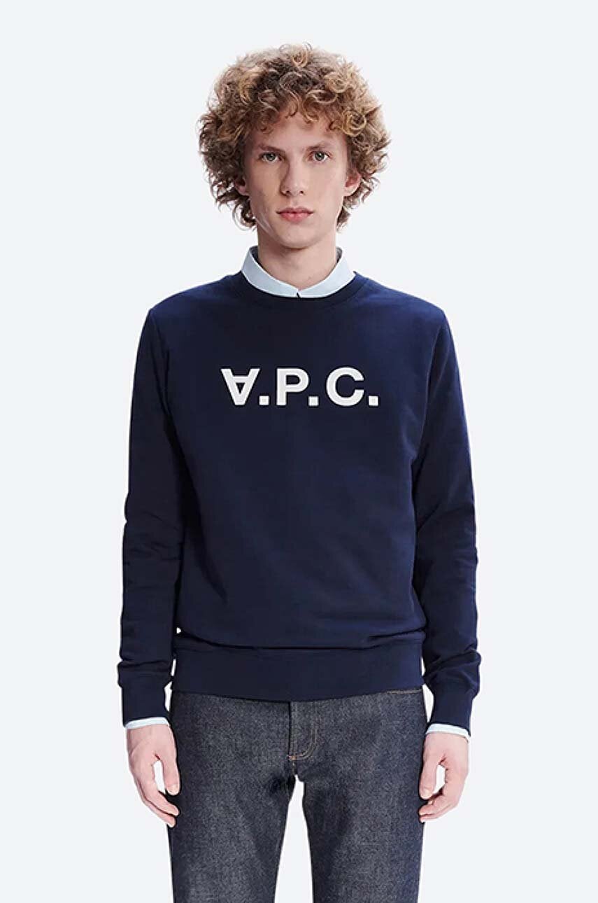 A.P.C.  mikina pánská bavlněná Bluza  Sweat Vpc COECQ-H27378 BLACK