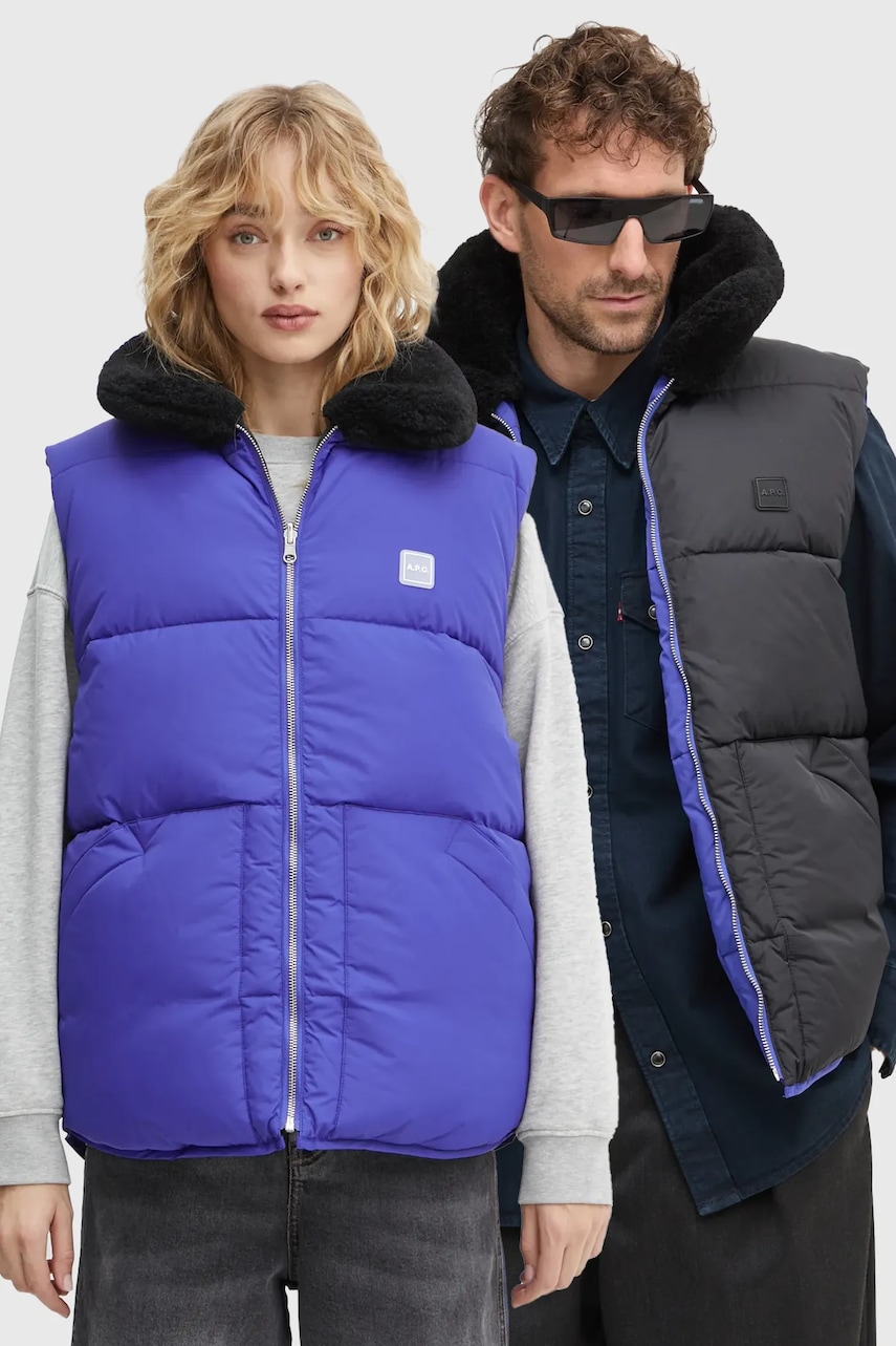 A.P.C.  Oboustranná vesta  doudoune teddy