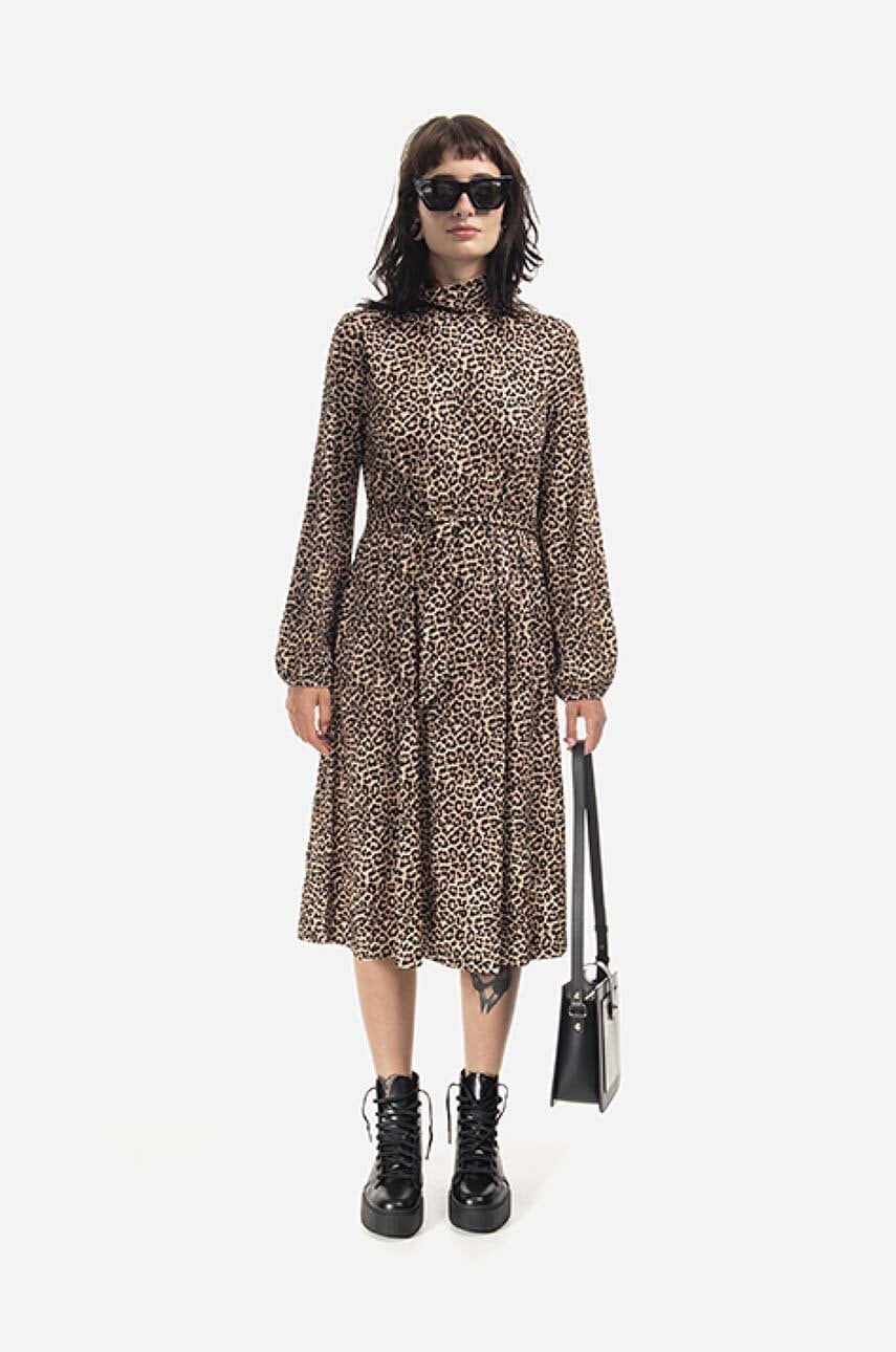 A.P.C.  Šaty  Robe Dorethea LYAAR-F05988 BLACK/WHITE