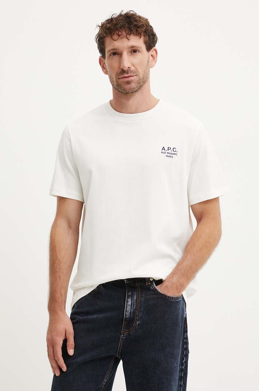 A.P.C.  tričko bavlněné t-shirt standard rue madame GOTS