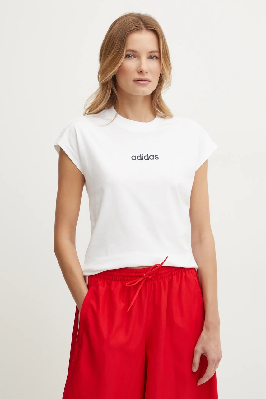 adidas  Bavlněné tričko  Essentials Linear
