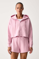 adidas by Stella McCartney  rozepínací mikina s kapucí dámská s bavlnou