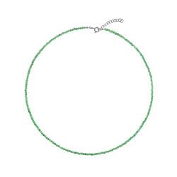AGAIN Jewelry Korálkový náhrdelník ze smaragdu AJKNA006