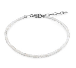 AGAIN Jewelry Minerální náramek z měsíčního kamene AJKNR012