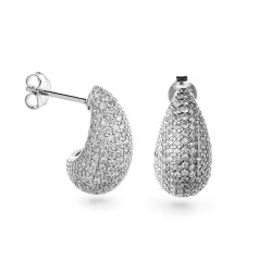 AGAIN Jewelry Stříbrné náušnice s kubickými zirkony Tear Drop AJNS0059