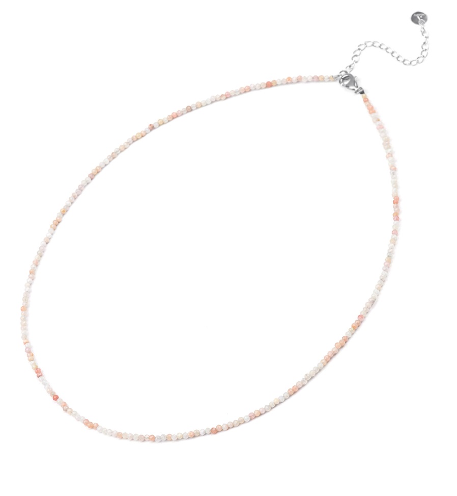 Agato Dámský minerální náhrdelník s růžovým opálem POL-N10/47L