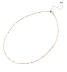 Agato Dámský minerální náhrdelník s růžovým opálem POL-N10/47L