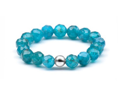 Agato Dámský minerální prsten s apatitem POL-R05 57 mm