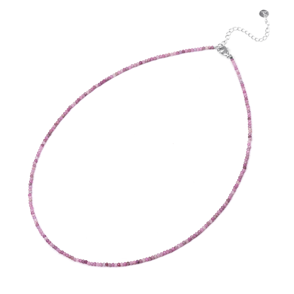 Agato Korálkový minerální náhrdelník s rubínem POL-N12/47L