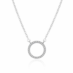 Agato Moderní stříbrný náhrdelník Kroužek AGT-N044W