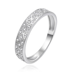 Agato Stříbrný prsten s čirými zirkony AGT-R51W 54 mm