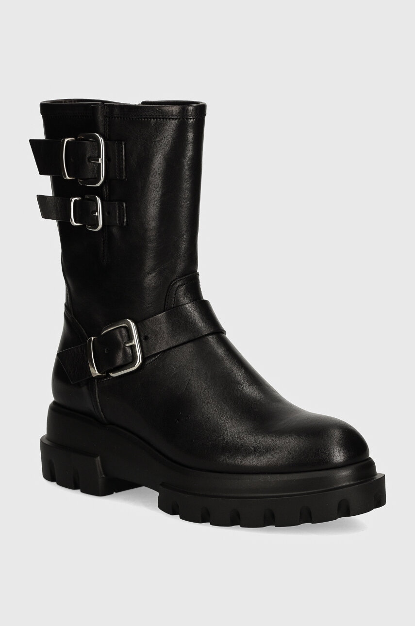 AGL  Kožené kotníkové boty  Chunky Biker