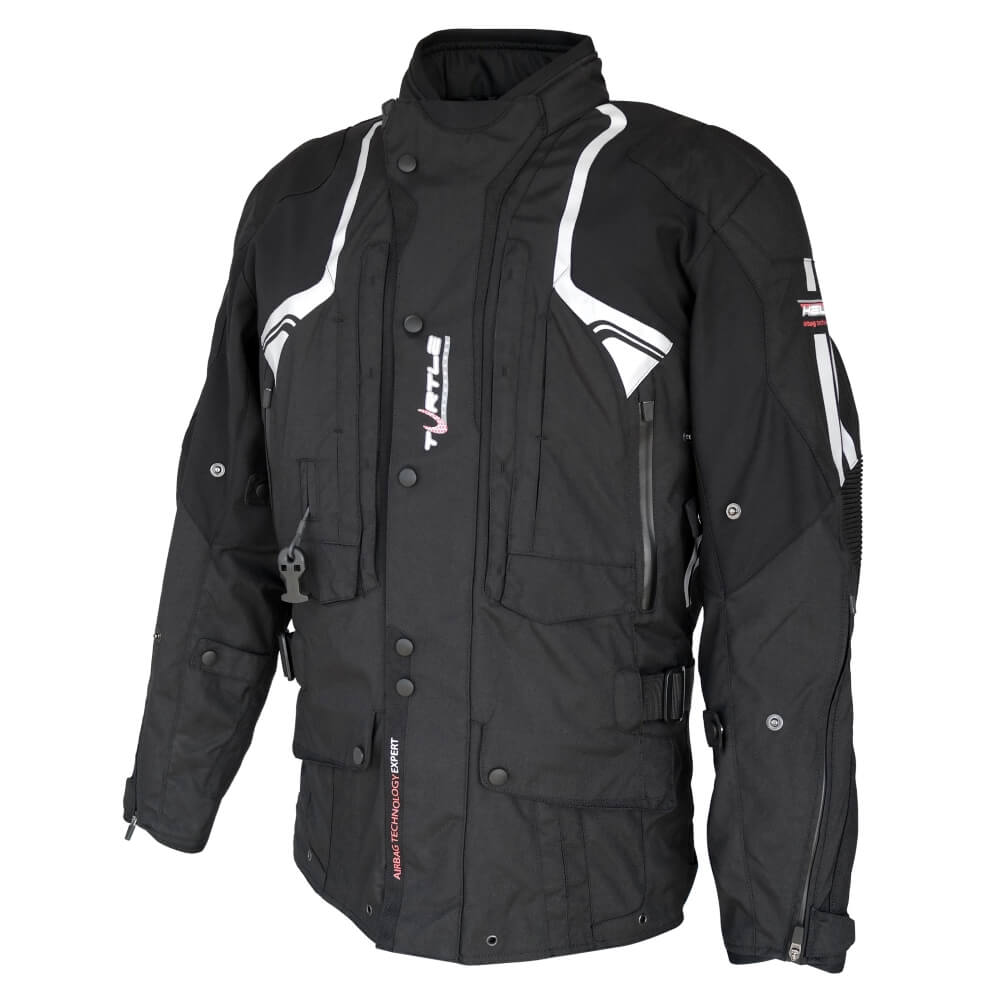 Airbagová bunda Helite Touring New textilní černá, mechanická s trhačkou černá XL