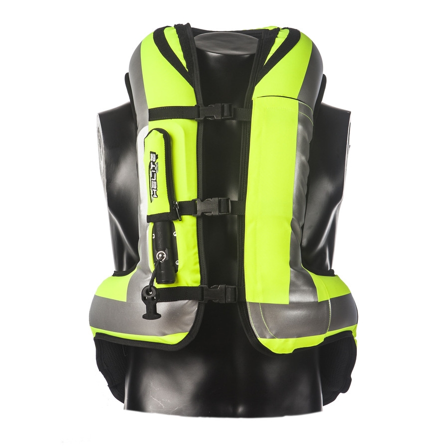 Airbagová vesta Helite Turtle HiVis 1, mechanická s trhačkou žlutá XS