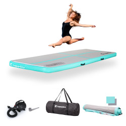 Airtrack inSPORTline Airstunt 300x100x10 cm bílá s elektrickou pumpou