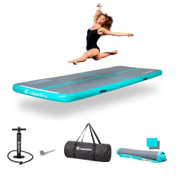 Airtrack inSPORTline Airstunt 500x100x10 cm šedá s ruční pumpou