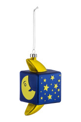 Alessi  Ozdoba na vánoční stromeček  Mooncube 6 x 9,2 x 5,5 cm