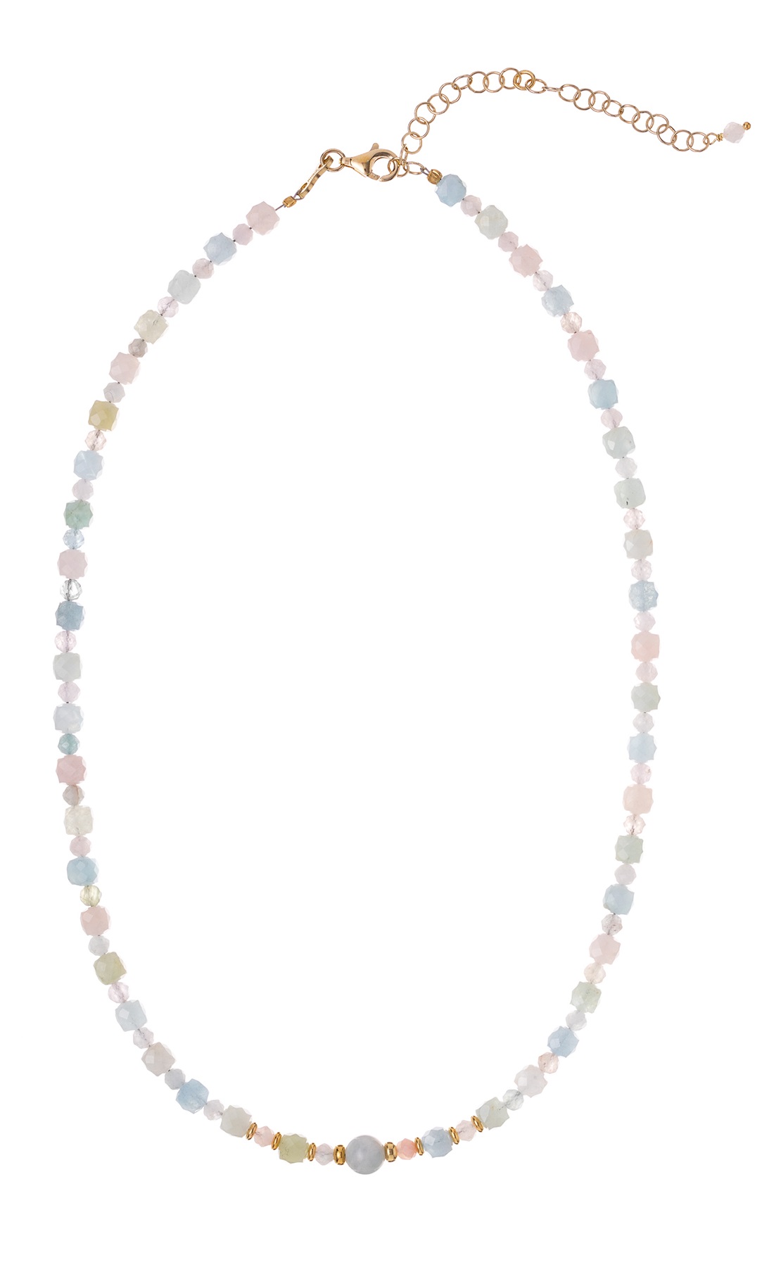 Alisia Hravý korálkový náhrdelník z morganitu AL3768-Oro