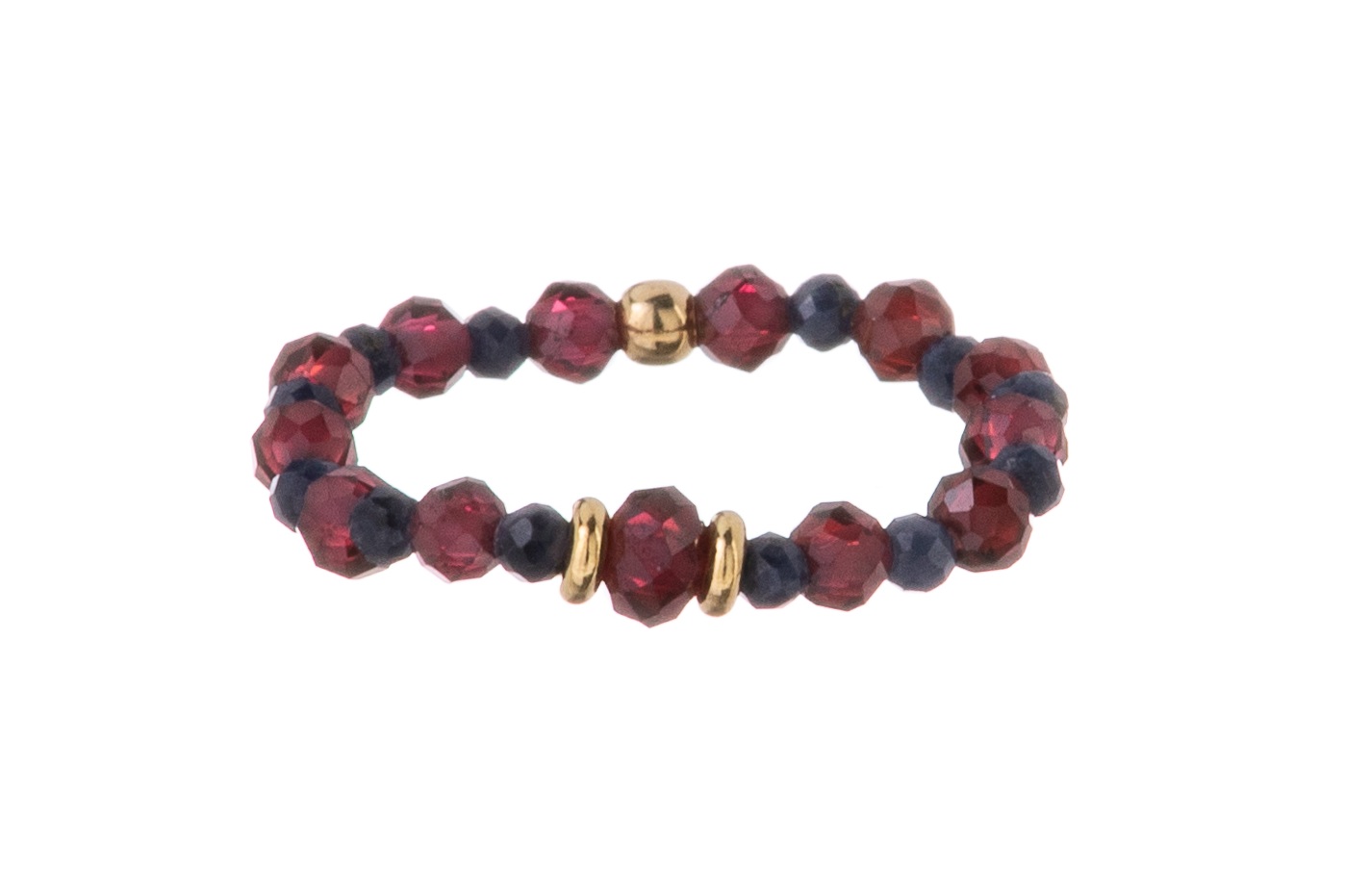 Alisia Korálkový prsten z granátu a safíru AL5239.01.000.D 57 mm