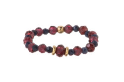 Alisia Korálkový prsten z granátu a safíru AL5239.01.000.D 57 mm