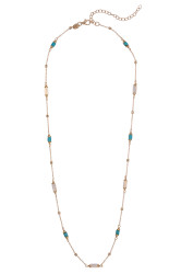 Alisia Něžný stříbrný náhrdelník s tyrkysem a perletí AL4994.01.000