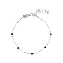 Alisia Něžný stříbrný náramek s černým spinelem AL4082-Argento-Spinello