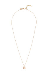 Alisia Pozlacený náhrdelník se Swarovski perličkami "B" AL4258.01.902