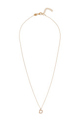 Alisia Pozlacený náhrdelník se Swarovski perličkami "D" AL4258.01.904
