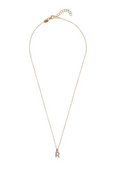 Alisia Pozlacený náhrdelník se Swarovski perličkami "R" AL4258.01.918