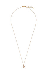 Alisia Pozlacený náhrdelník se Swarovski perličkami "V" AL4258.01.922