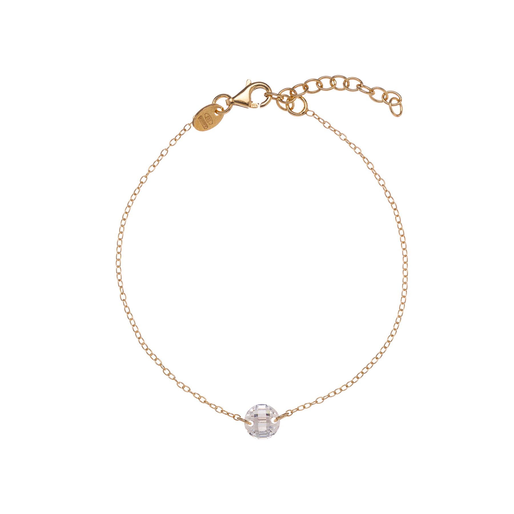 Alisia Pozlacený náramek s korálkem z kubické zirkonie AL4840-Oro