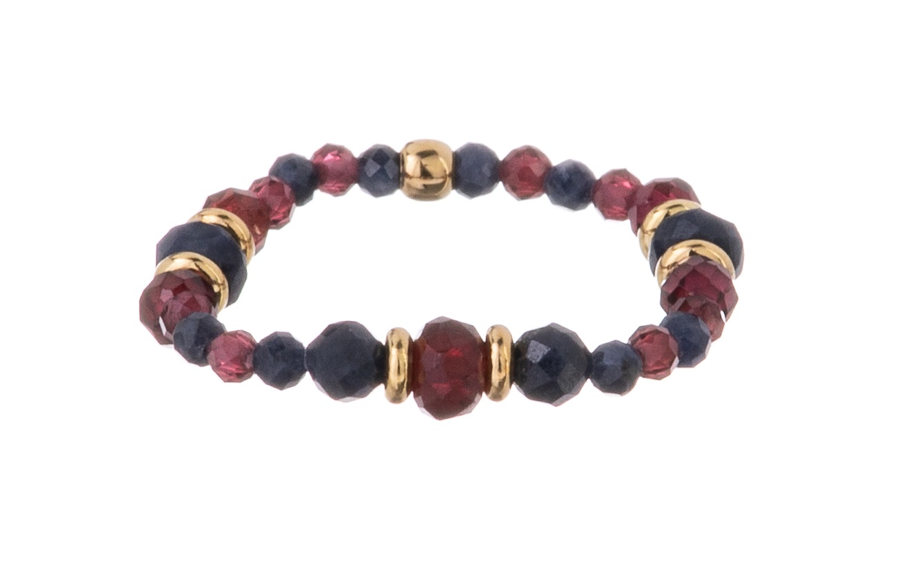 Alisia Překrásný prsten z granátu a safíru AL5238.01.000.D 57 mm