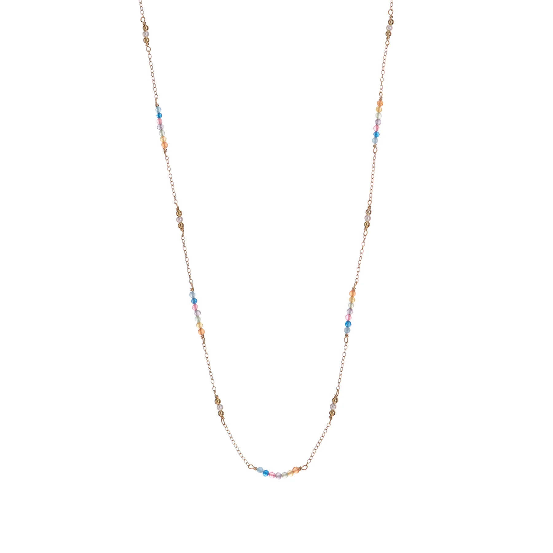 Alisia Půvabný náhrdelník z barevných korálků jadeitu AL4931-Oro