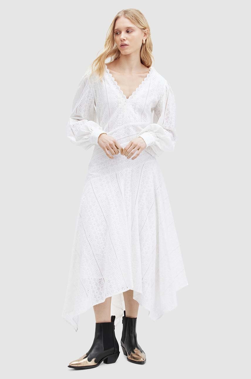 AllSaints  Bavlněné šaty  AVIANA BRODERIE DRES