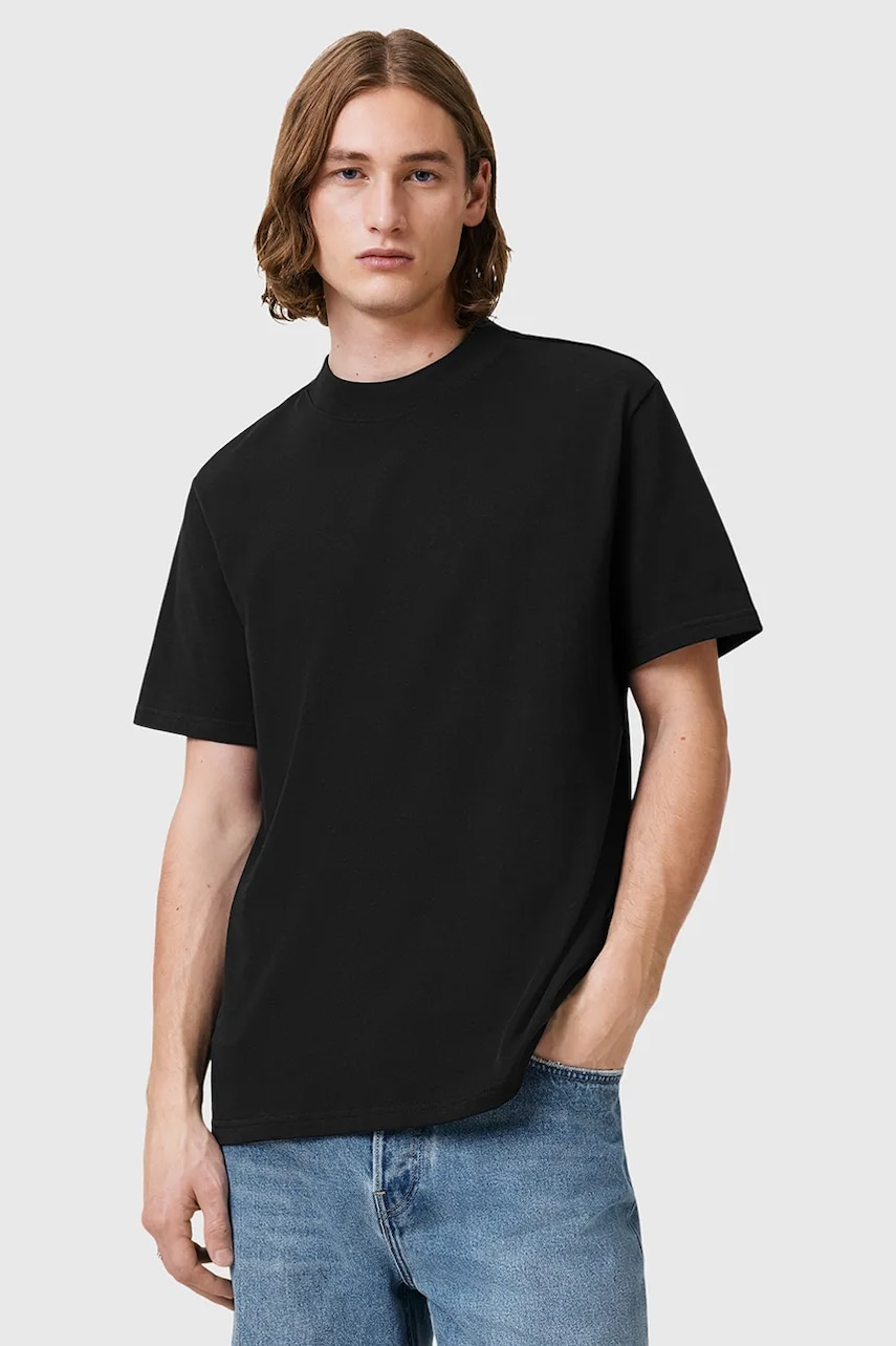 AllSaints  Bavlněné tričko  NERO