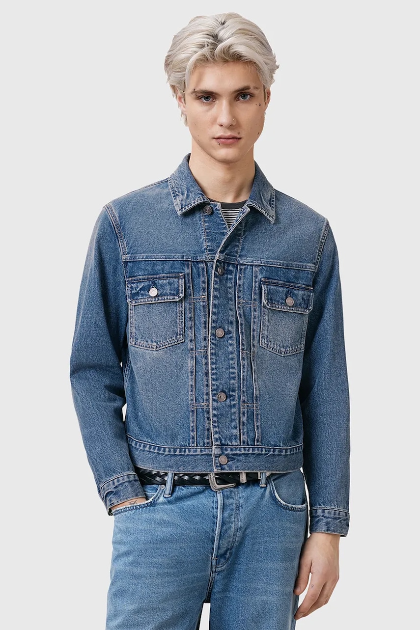 AllSaints  džínová bunda pánská bavlněná EXILE