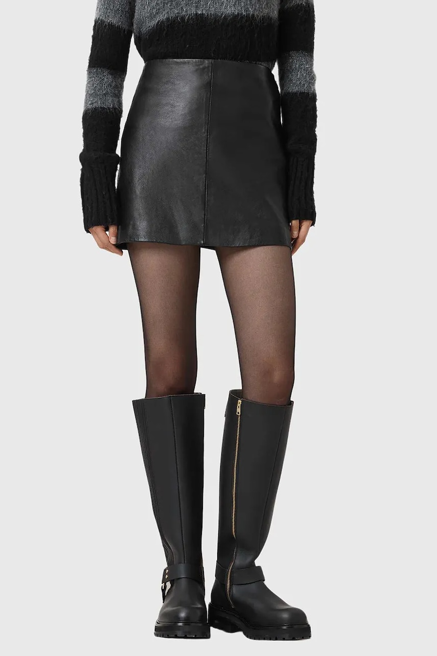 AllSaints  Kožená sukně  RENAI